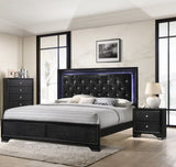 1pc Modern Glam Style Black Finish Glam Five Drawer Chest Pattern Wooden Bedroom Furniture B011P216718