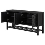 U_STYLE Elegant Entryway Table with Polygonal Door Design,Suitable for Study,Entryway, Hallway, N711P231399B