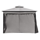 TREXM 10x12 Outdoor Gazebo Tent with Double Roofs, Patio Gazebo with Mosquito Netting and Privacy N715P261157E