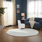 Modern Low Back Accent Chair, Upholstered Armless Living Room Chairs, Round Pine Wood Feet, for N817P224950W