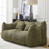 Soft beanbag chair with high resilience foam core for two people. The comfortable square recliner W1996P252273