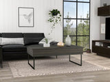 ZUN Suffolk Rectangle Lift Top Coffee Table Carbon Espresso B06280091