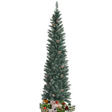 6FT Green Artificial Christmas Tree - 267 Lush Tips, 31 Realistic Pine Cones, Foldable Metal Stand 83189893