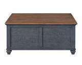 40 inch Lift-Top Coffee Table, No Assembly Required, Corduroy Blue Finish B108P193077