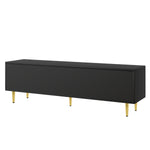 ZUN U-Can Modern TV Stand with 5 Champagne Legs - Durable, Stylish and Spacious, TVs Up to 75'' WF300599AAB