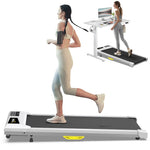 ZUN Under Desk Treadmill with Incline, Pad for Home/Office, Portable Treadmill 2.5HP, 94338100