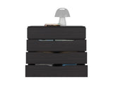 Aralia Drawer Dresser, Four Drawers, Superior Top, Black Wengue B097P474286