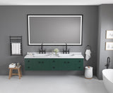 84in. W x 48in. H Oversized Rectangular Black Framed LED Mirror Anti-Fog Dimmable Wall Mount W1272112588