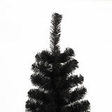 ZUN 7.5FT Black Slim Artificial Christmas Tree Includes Foldable Metal Stand 82779090