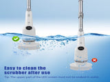 Electric Spin Scrubber, 450RPM Cordless Power Scrubber with Adjustable Handle 8 Heads Shower 68236012