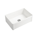 ZUN Inch White Farmhouse Sink Deep Apron Sink Undermount Farmhouse Kitchen Sink Single Farm Sink W127266254