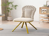 Dining Chairs Set of 2,Velvet Accent Chairs for Living Room, Vanity Chair with Gold Metal Legs, W757P281151