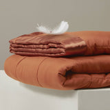 1 PCS Full/Queen Lightweight Down Alternative Blanket with Satin Trim Orange B035P319518