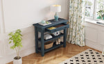 ZUN TREXM Retro Console Table with Drawer and Two Sturdy Shelves for Entryway, Living Room N715P195561M