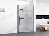 34"W x 72"H Frameless Circular Pivot Shower Door in Matte Black With 1/4" Thick SGCC Tempered W2813P340825
