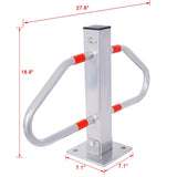 Parking bollard,pole barrier with lock ,car parking protection posts,home garage street decor W46565404
