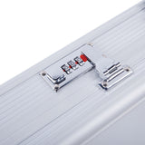 135*28*10cm Aluminum New Framed Locking Gun Pistol HandGun Lock Box Hard Storage Carry Case Silver 10867848
