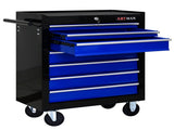 7 DRAWERS MULTIFUNCTIONAL TOOL CART WITH WHEELS-BLACKBLUE 36619342