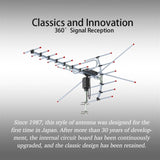TA-001 360&degRotation UV 45-230MHz/470-860MHz 15-22dB Outdoorn Antenna Black 57799748