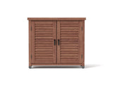 Potting Bench with Storage Cabinet and Metal Table Top for Outdoor Patio, Garden Furniture Wood 32240140