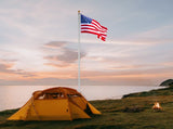 Flag Pole Kit for Outside House in Ground, 30FT Sectional Aluminum Extra Thick Flagpole, 5x3 US 40319119