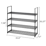 ZUN 4 Tiers Shoe Rack Shoe Tower Shelf Storage Organizer For Bedroom, Entryway, Hallway, and Closet 80345388