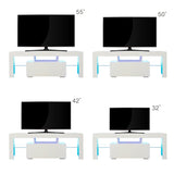 ZUN Entertainment TV Stand, Large TV Stand TV Base Stand with LED Light TV Cabinet. W33115869