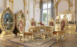 ZUN ACME Bernadette DINING TABLE Gold Finish DN01469