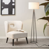 ZUN Metal Tripod Floor Lamp 60"H B03599404