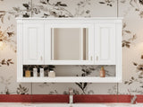 35inch Bathroom Wall Cabinet with Mirror, Wall Mounted Medicine Cabinet with Open Shelf, Mirrored N710P415335K