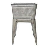 20.5x20.5x21" Large Perryman Galvanized Tub On Stand, for Plant Pot/Planter/ Metal Ice Buckets W2078P323437