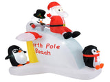 6 Feet Penguins and Santa Decoration 91721831