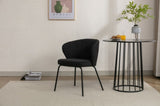 ZUN 041-Set of 1 Fabric Dining Chair With Black Metal Legs,Black 21709586