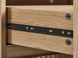 Handleless Grille-Finished 4-Drawer Bedside Table P2 Particleboard MDF & Melamine Veneer 74317864