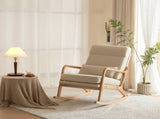 100*65*101cm High Back Belt Waist Pillow Log Color Solid Wood Armrest Backrest Seat Frame Iron Frame 98571853