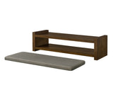47" Accent Bench with Lower Shelf Shoe Rack, Padded Seating Bench for Living Room, Modern Compact W2186P292147