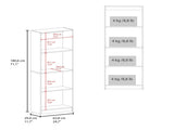 Bookcase with Spacious Tier-Shelving Design B097P296879