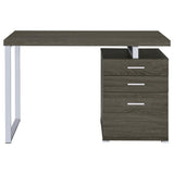 Weathered Grey 3-drawer Reversible Office Desk B062P145661