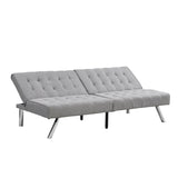 ZUN WOOD FRAME, STAINLESS LEG, FUTON, SOFA BED GREY W2297P247601