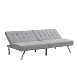 ZUN WOOD FRAME, STAINLESS LEG, FUTON, SOFA BED GREY W214109153