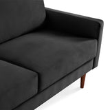 ZUN 69” Modern Decor Upholstered Sofa Furniture, Wide Velvet Fabric Loveseat Couch, Solid Wooden Frame B082111401