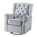 Grey Swivel Chair with Glider B062P186520