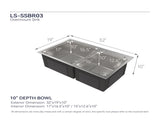 32 "x 19" x 10 "Embedded Double Bowl Kitchen Sink, Equipped with S304 Stainless Steel Satin Handmade T3177P286041