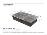 Stainless Steel Kitchen Sink, 32x19 Double Bowl in Brushed Nickel, Overmount Handmade Sink, with 04997496