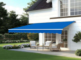 133.9"D x 118.1"W x 59"H retractable awning blue 38559812