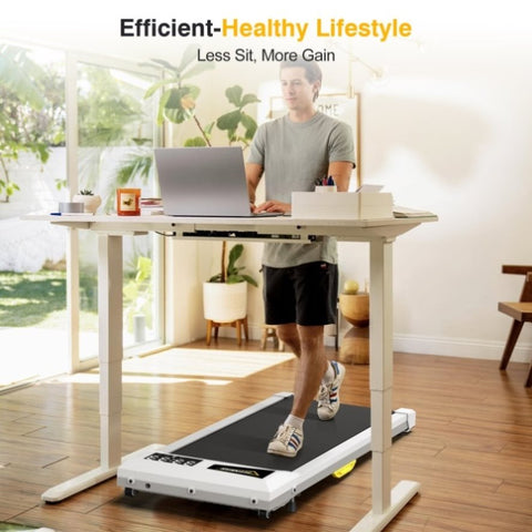 ZUN Under Desk Treadmill with Incline, Pad for Home/Office, Portable Treadmill 2.5HP, 94338100