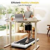 ZUN Under Desk Treadmill with Incline, Pad for Home/Office, Portable Treadmill 2.5HP, W2025P160491