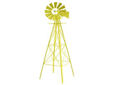 8FT Weather Resistant Yard Garden Windmill Yellow 53104540