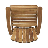 ZUN Outdoor Weather Resistant Acacia Wood Adirondack Dining Chairs , Natural Finish 64844.00