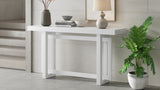 U_STYLE Contemporary Console Table with Wood Top, Extra Long Entryway Table for Entryway, Hallway, N711P230809K